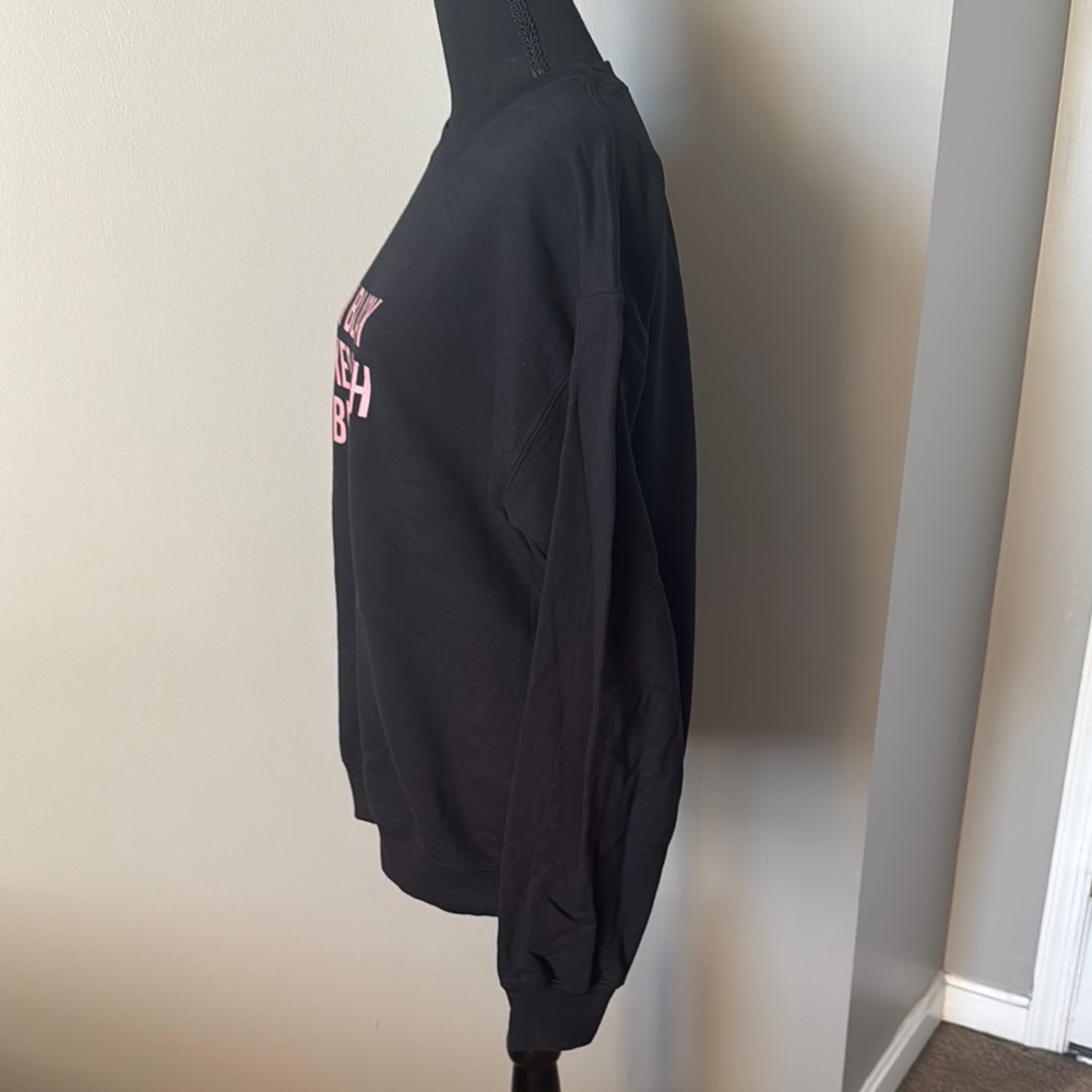 Black Sweater with Pink Text - Picture 2 of 5